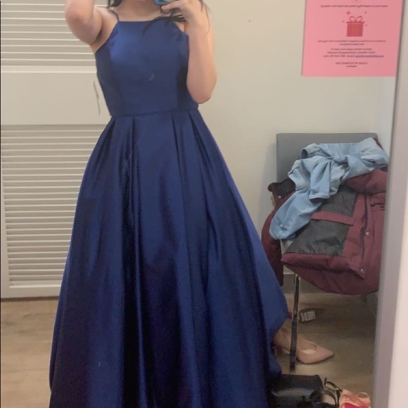 long blue grad dress - Picture 5 of 5
